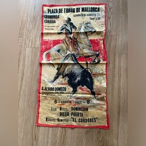 Vintage Linen Tea Towel Plaza De Toros De Lallorca